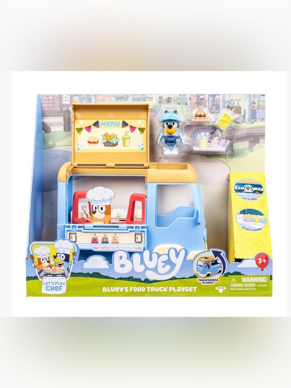 Bluey Food Truck Playset - Blue & Yellow Kids Chef Playset